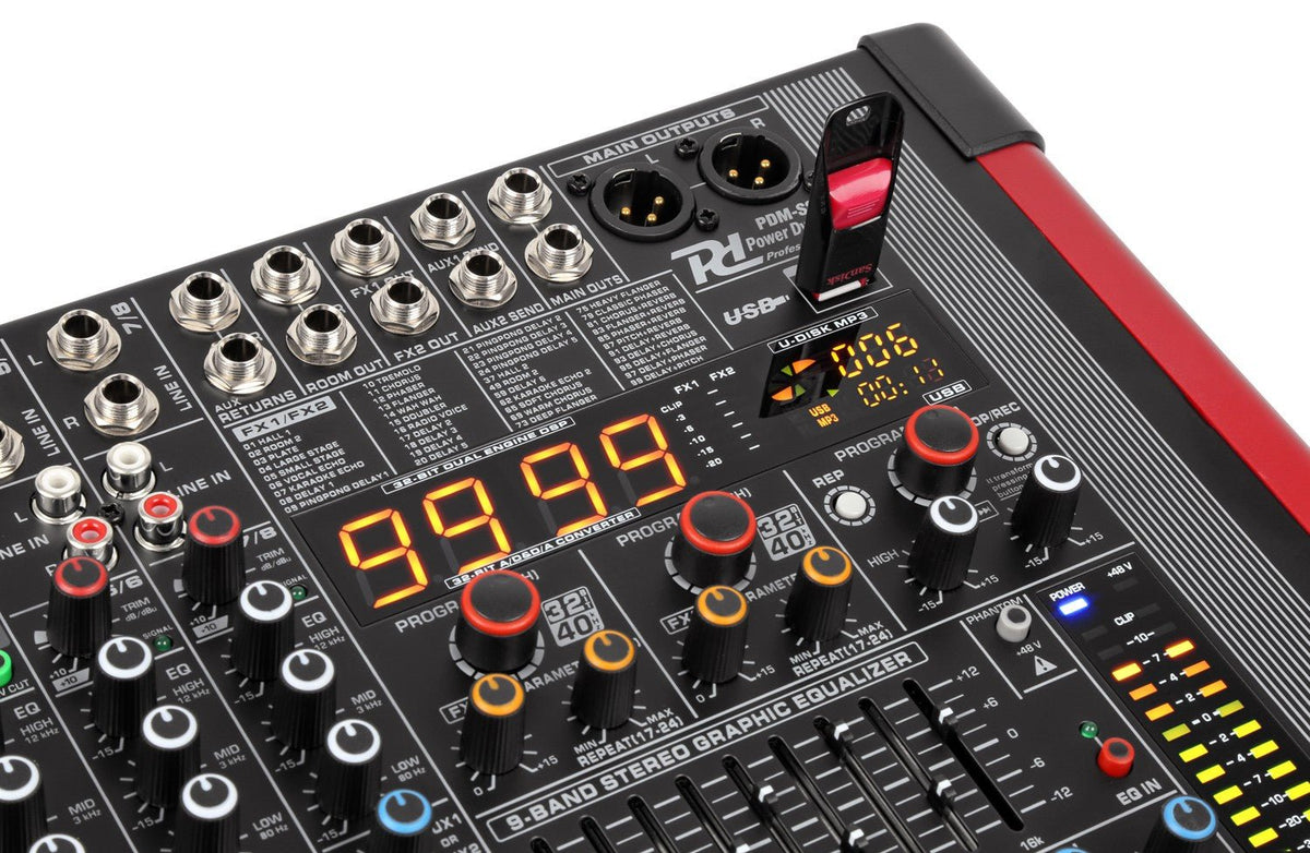 Power Dynamics PDM - S804A - Mezclador amplificado de escenario 8 canales - Tempo Shop