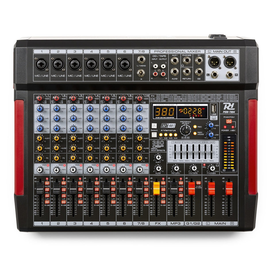 Power Dynamics PDM - T804 - Mezclador de directo 8 canales DSP/MP3 - Tempo Shop