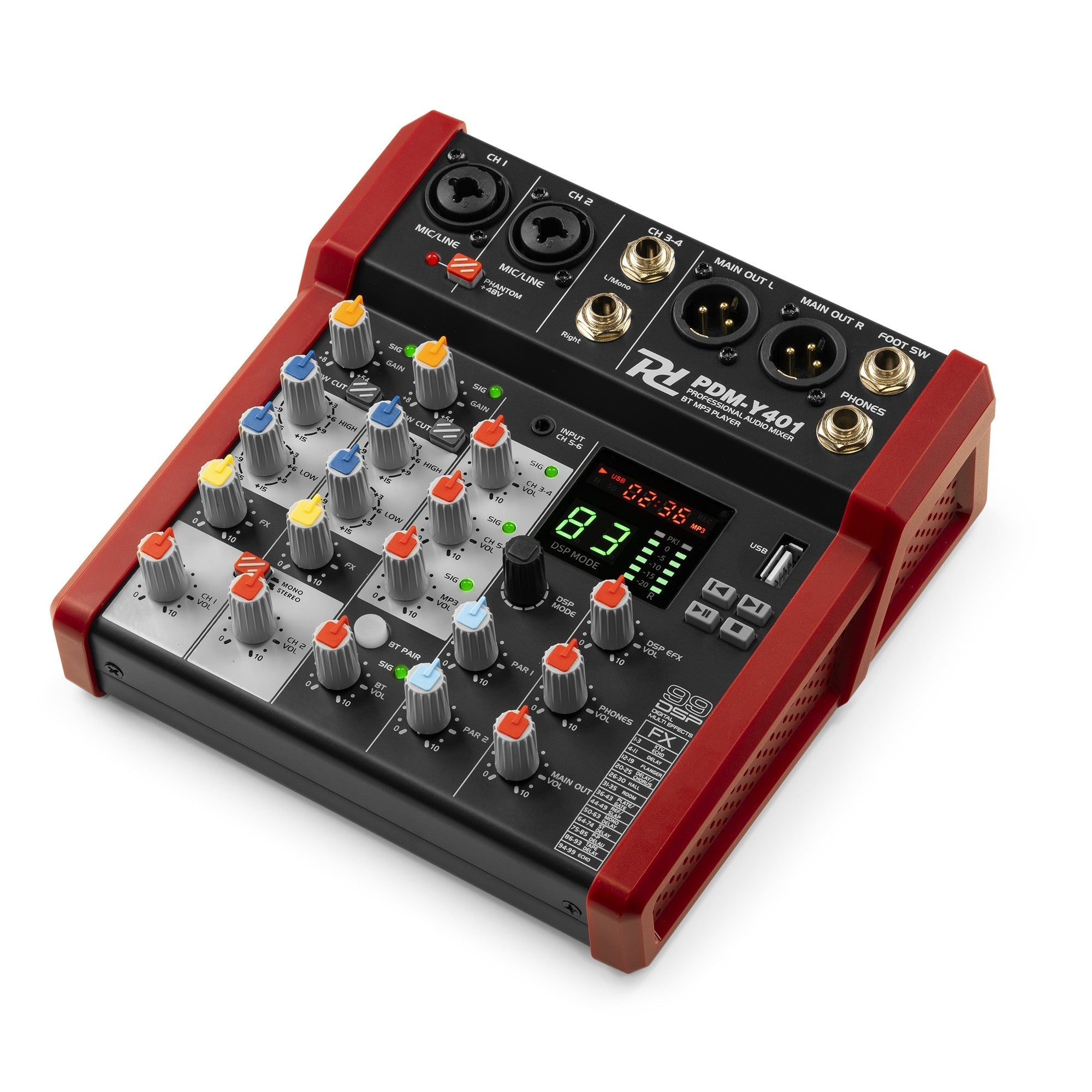 Power Dynamics PDM - Y401 - Mezclador de estudio 4 - Ch - Tempo Shop