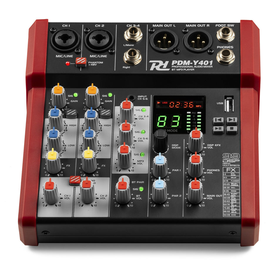 Power Dynamics PDM - Y401 - Mezclador de estudio 4 - Ch - Tempo Shop