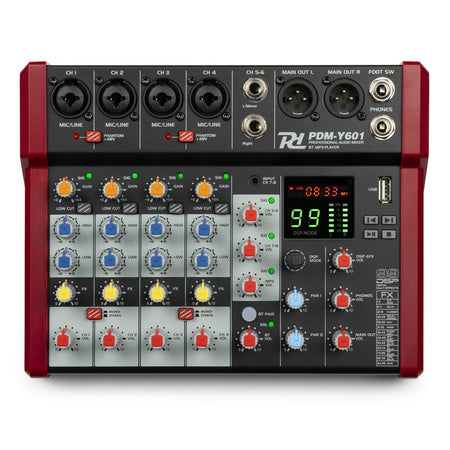 Power Dynamics PDM - Y601 - Mezclador de estudio 6 - Ch - Tempo Shop