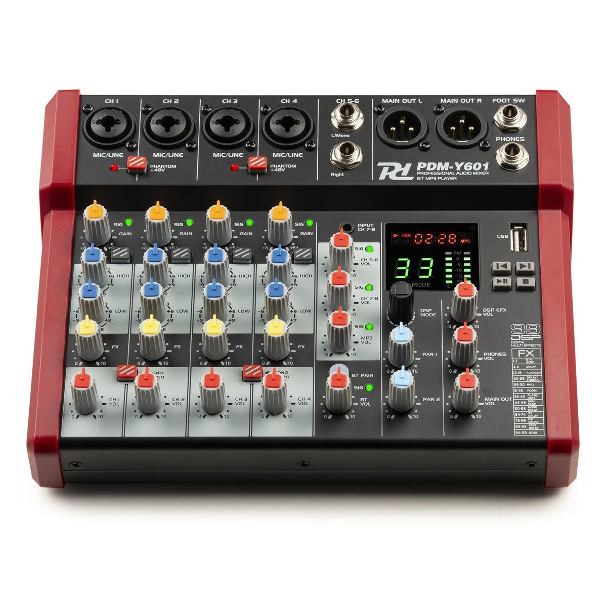 Power Dynamics PDM - Y601 - Mezclador de estudio 6 - Ch - Tempo Shop