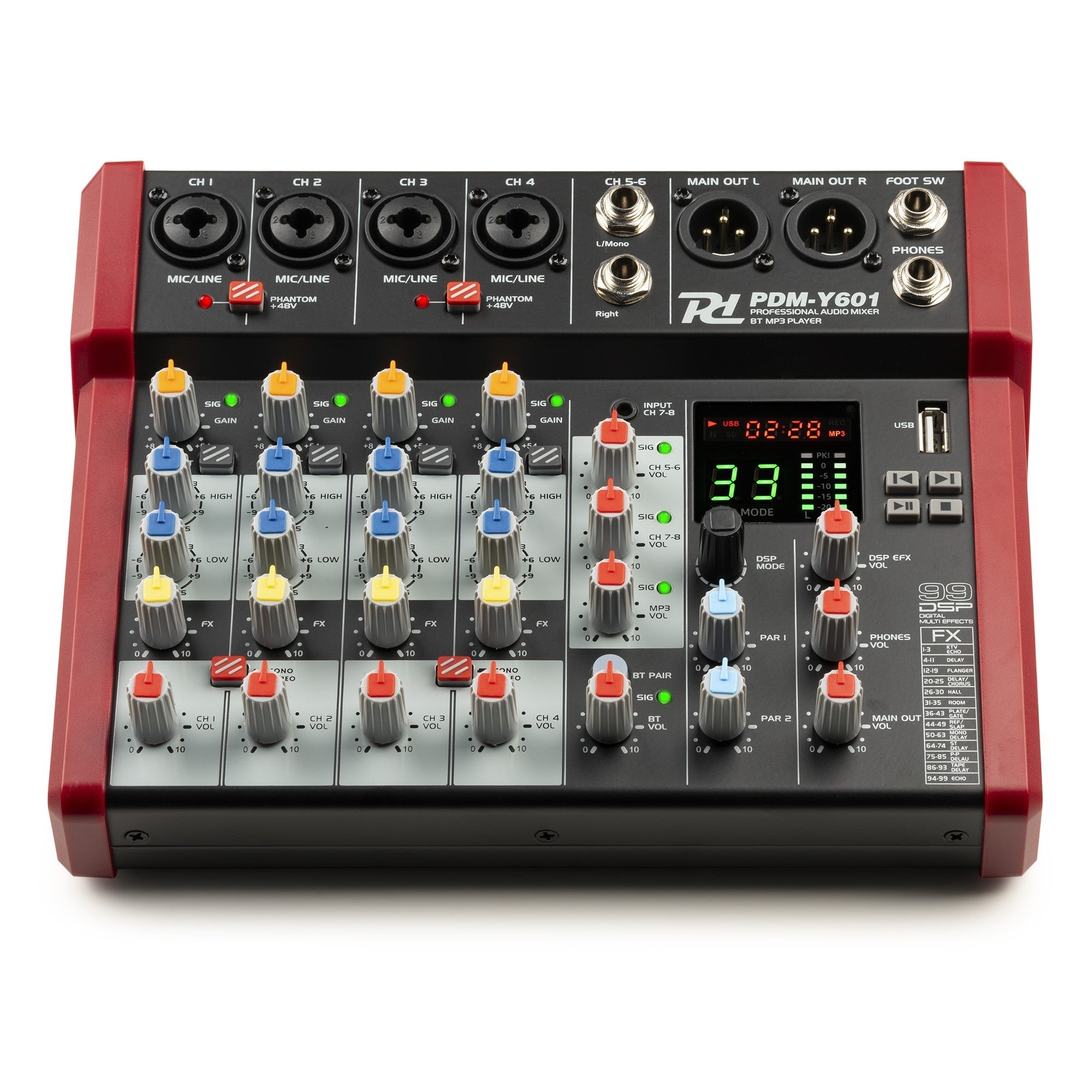 Power Dynamics PDM - Y601 - Mezclador de estudio 6 - Ch - Tempo Shop