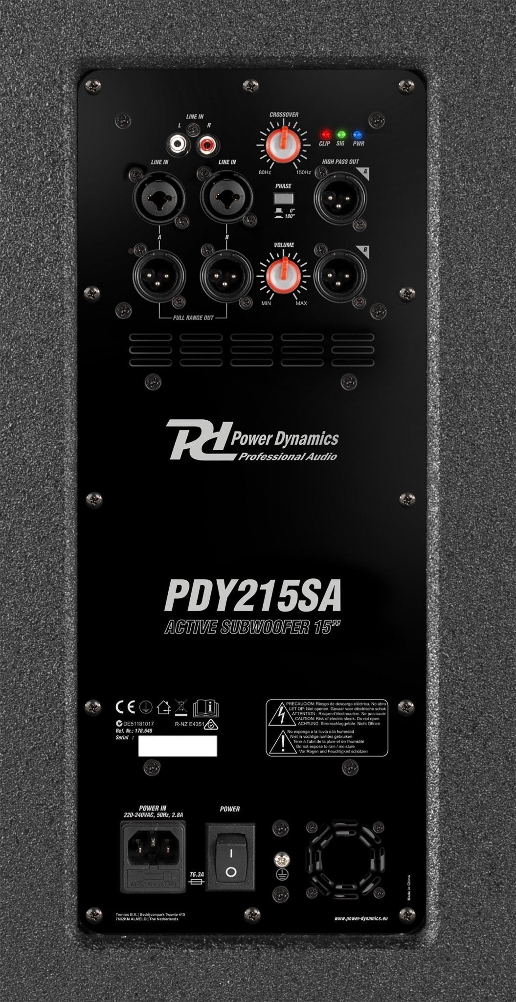 Power Dynamics PDY215SA - Subwoofer Activo 900W - Tempo Shop