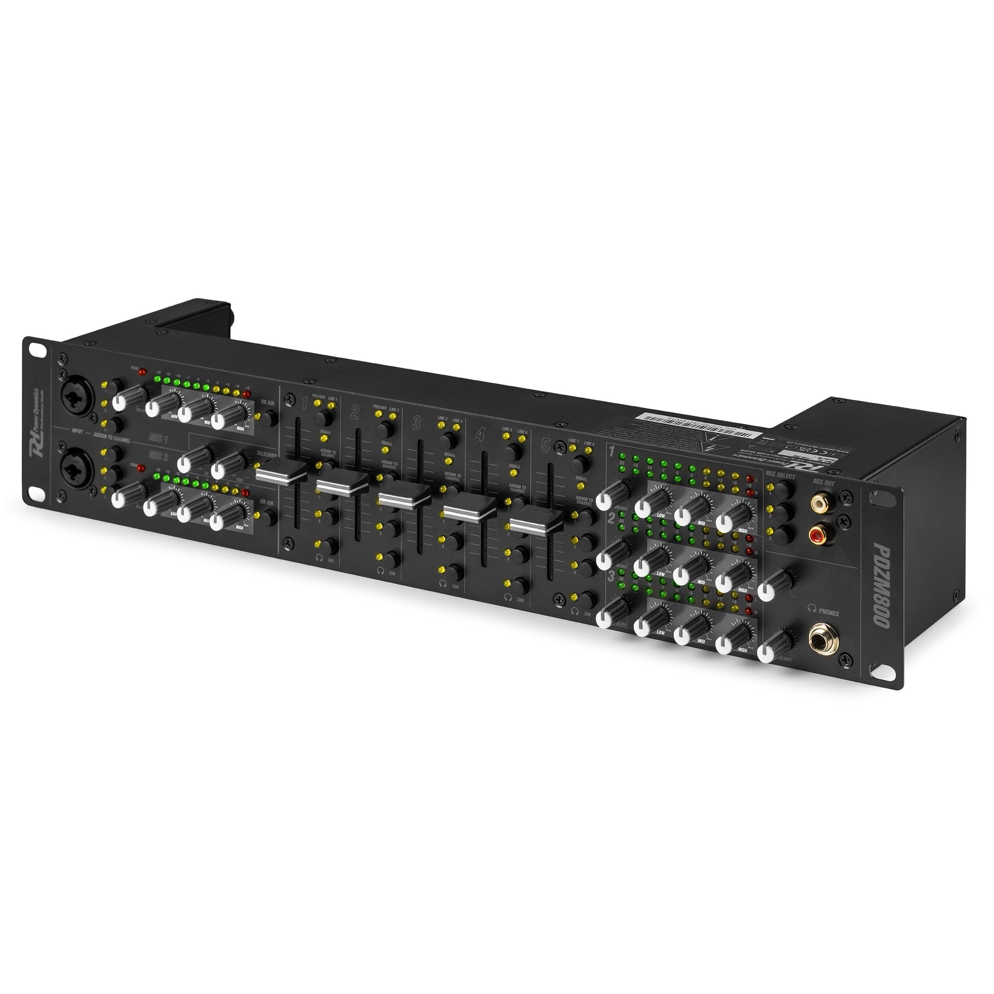 Power Dynamics PDZM800 - Mezclador de instalación de 7Ch con 3 zonas - Tempo Shop