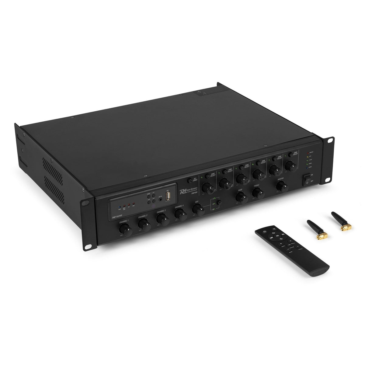 Power Dynamics PMP360 - Amplificador mezclador para instalación 360W 6 zonas - Tempo Shop