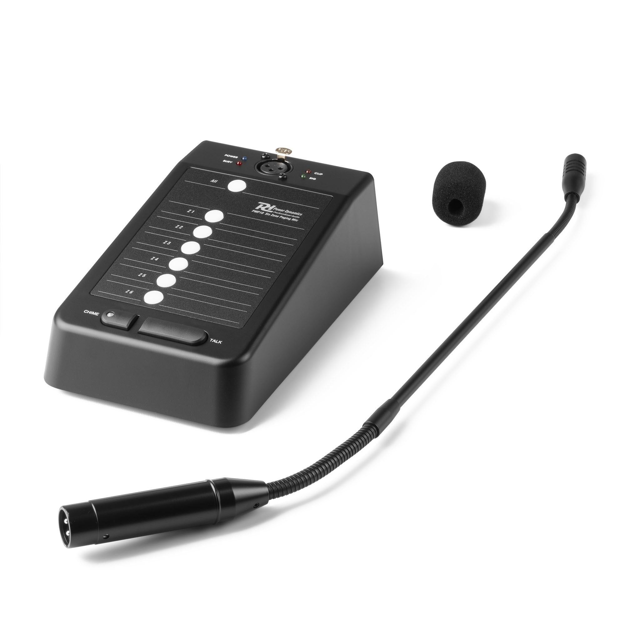 Power Dynamics PMPM10 - Micrófono de avisos 6 Zonas - Tempo Shop