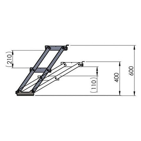 Power Dynamics 750AS - Escaleras ajustables 40 - 60cm - Tempo Shop