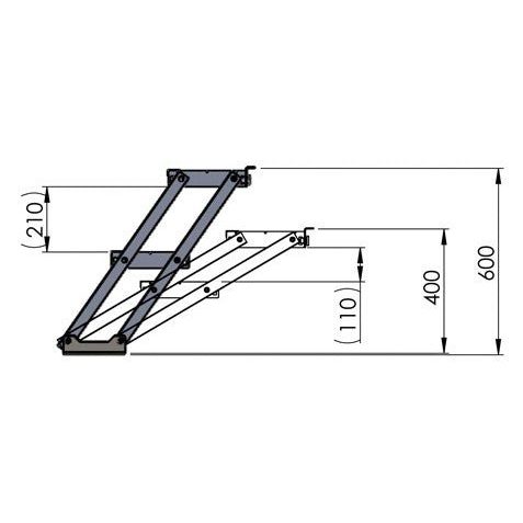 Power Dynamics 750AS - Escaleras ajustables 40 - 60cm - Tempo Shop