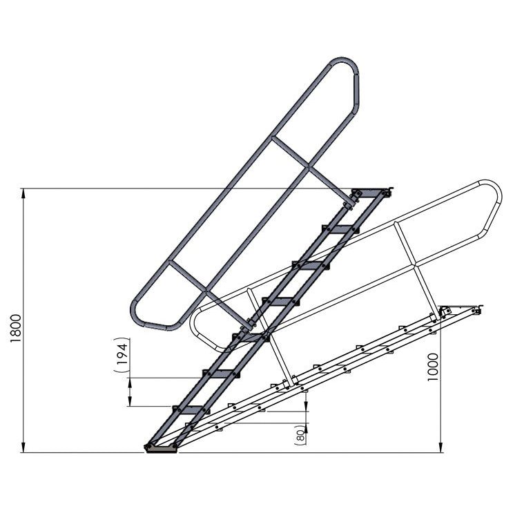 Power Dynamics 750AS - Escaleras ajustables 100 - 180cm - Tempo Shop