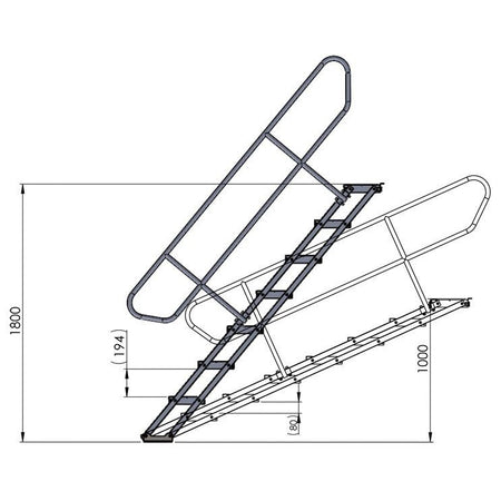 Power Dynamics 750AS - Escaleras ajustables 100 - 180cm - Tempo Shop