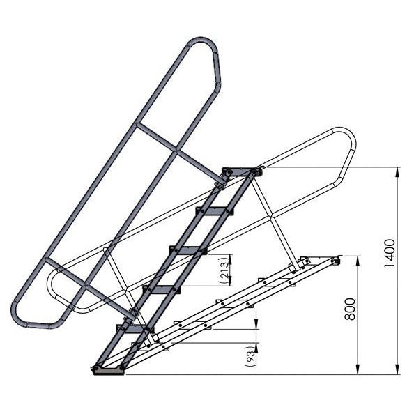 Power Dynamics 750AS - Escaleras ajustables 80 - 140cm - Tempo Shop