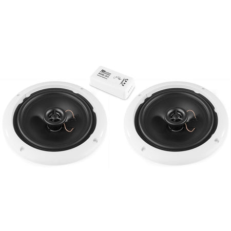 Power Dynamics BT10SET - Amplificador estéreo compacto BT con altavoces de techo 5" - Tempo Shop