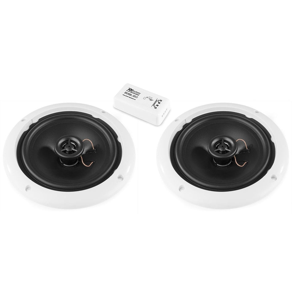 Power Dynamics BT10SET - Amplificador estéreo compacto BT con altavoces de techo 5" - Tempo Shop