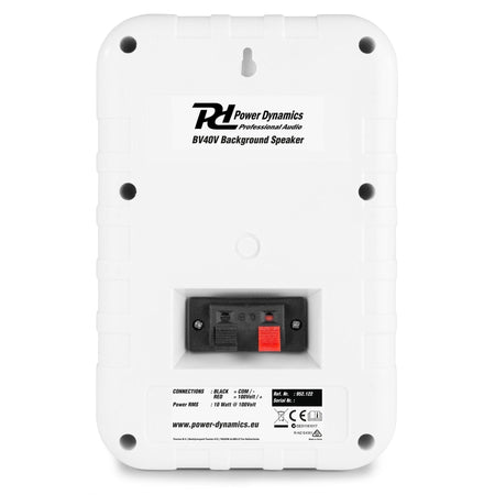 Power Dynamics BV40B - Conjunto de altavoces de ambiente Blanco 4" 100V - Tempo Shop