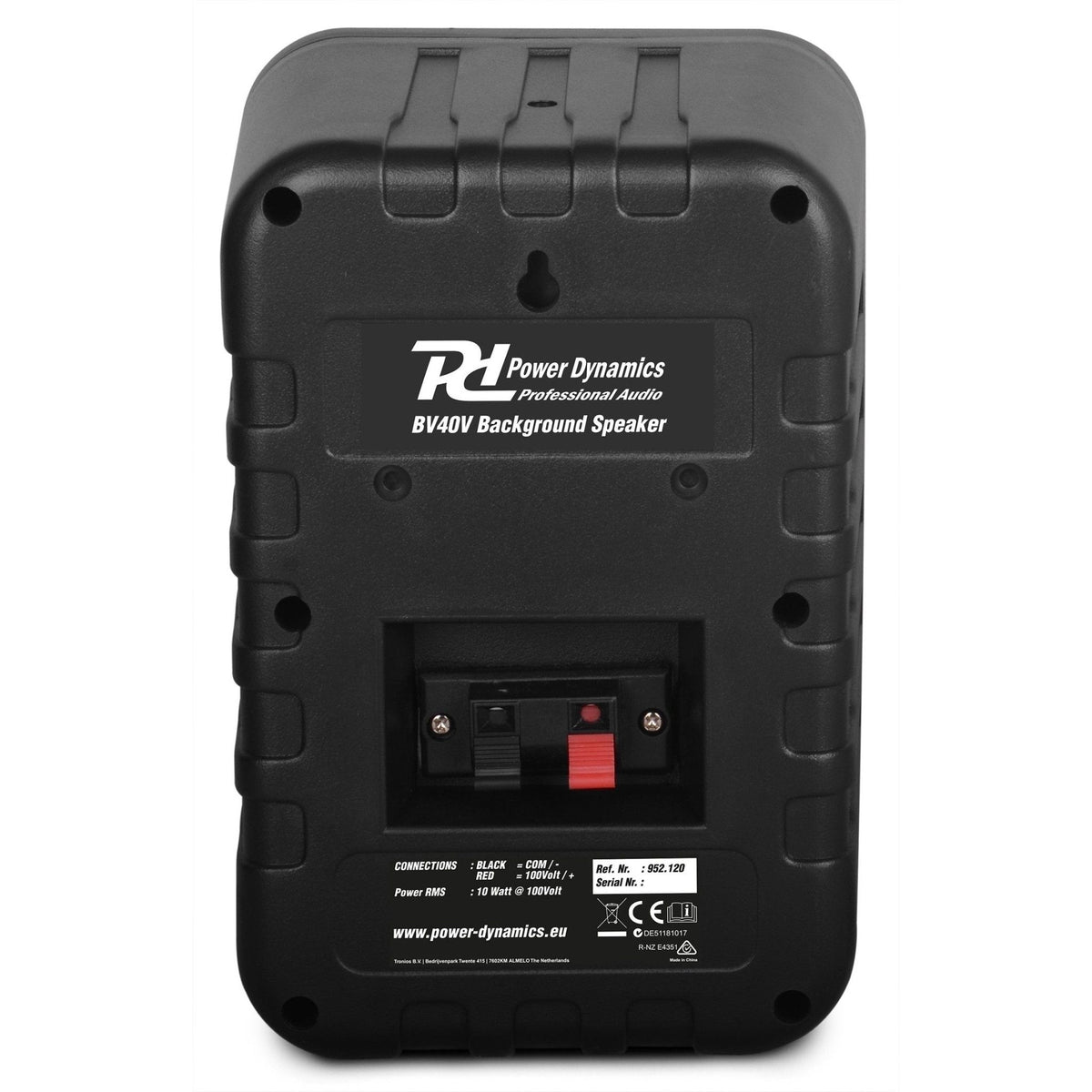 Power Dynamics BV40B - Juego de altavoces de ambiente Negro 4 "100V - Tempo Shop