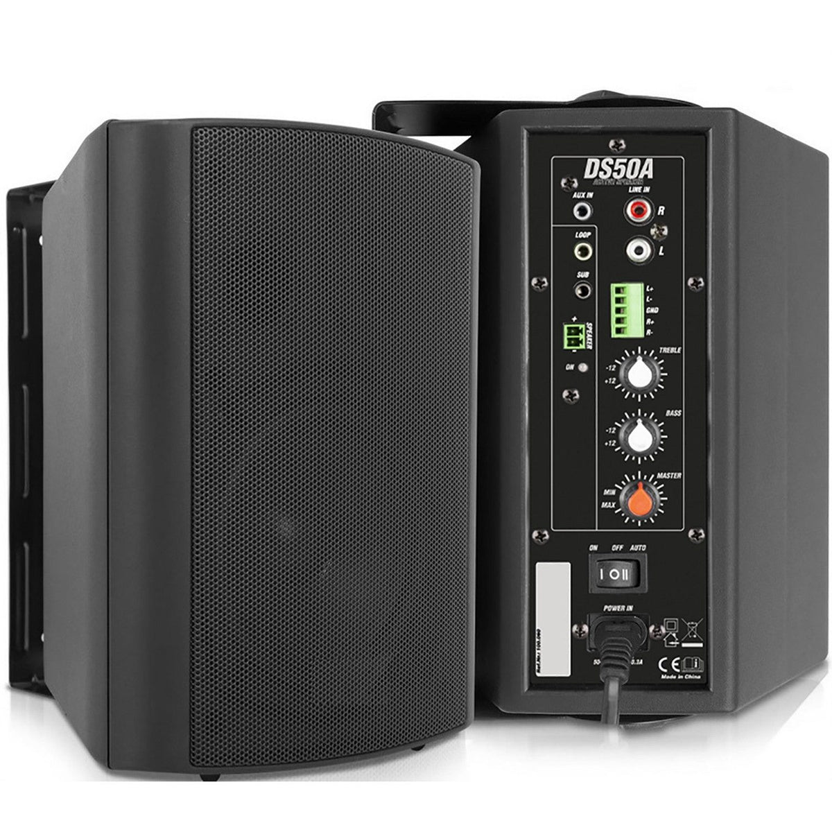 Power Dynamics DS50AB - Conjunto altavoces activo con BT 5.25” 100W Negro - Tempo Shop
