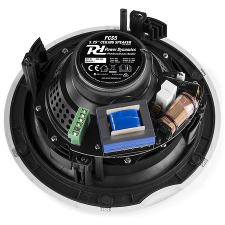 Power Dynamics FCS5 - Altavoces de techo de bajo perfil 100V 5,25" - Tempo Shop