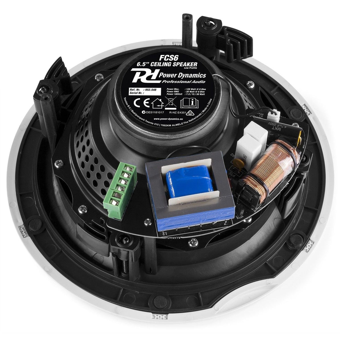 Power Dynamics FCS6 - Altavoces de techo de bajo perfil 100V 6,5" - Tempo Shop