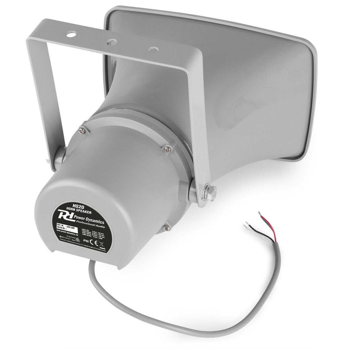 Power Dynamics HS20 - Altavoz exponencial Bocina 20W 100V - IPX6 - Tempo Shop