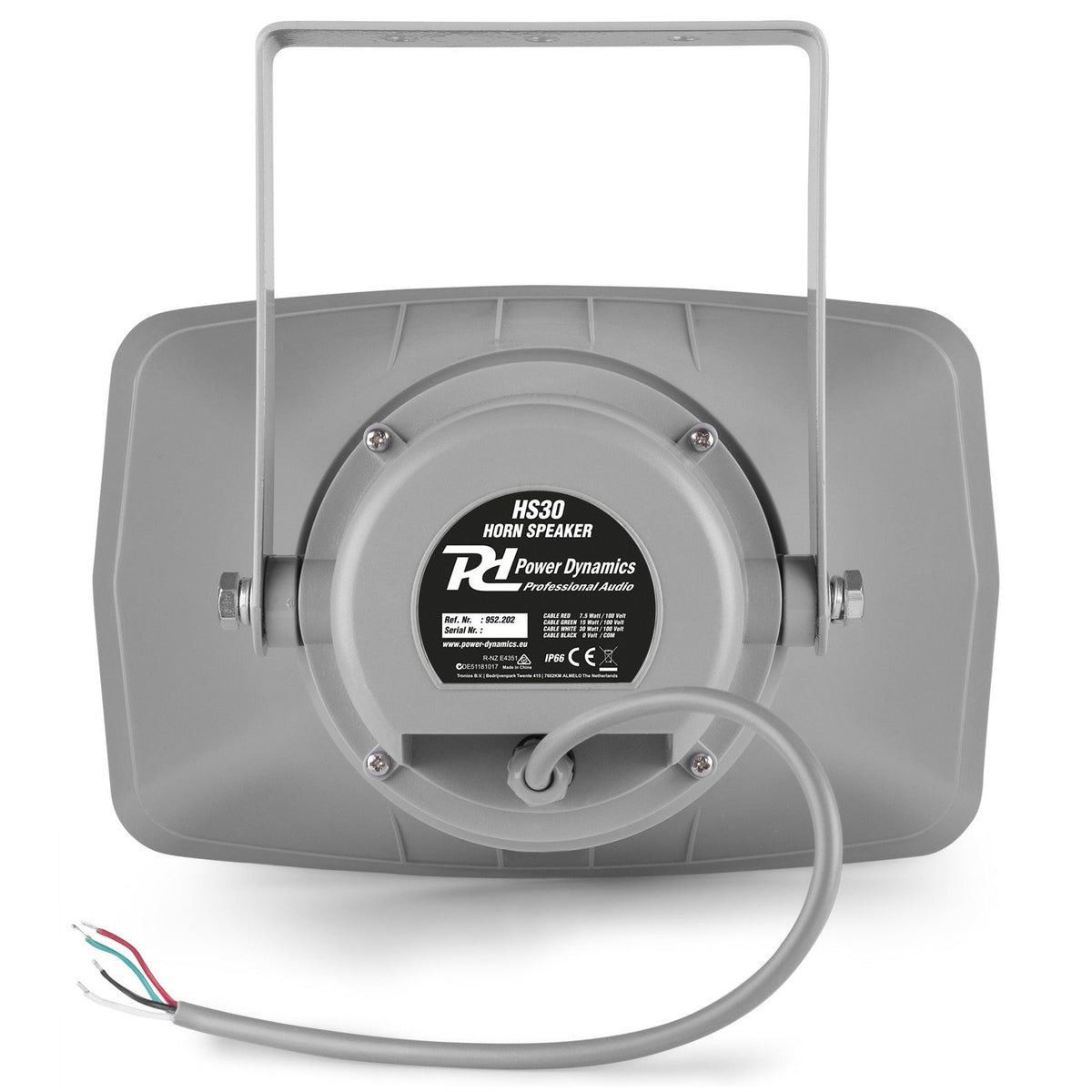 Power Dynamics HS30 - Altavoz exponencial bocina 30W 100V - IPX6 - Tempo Shop
