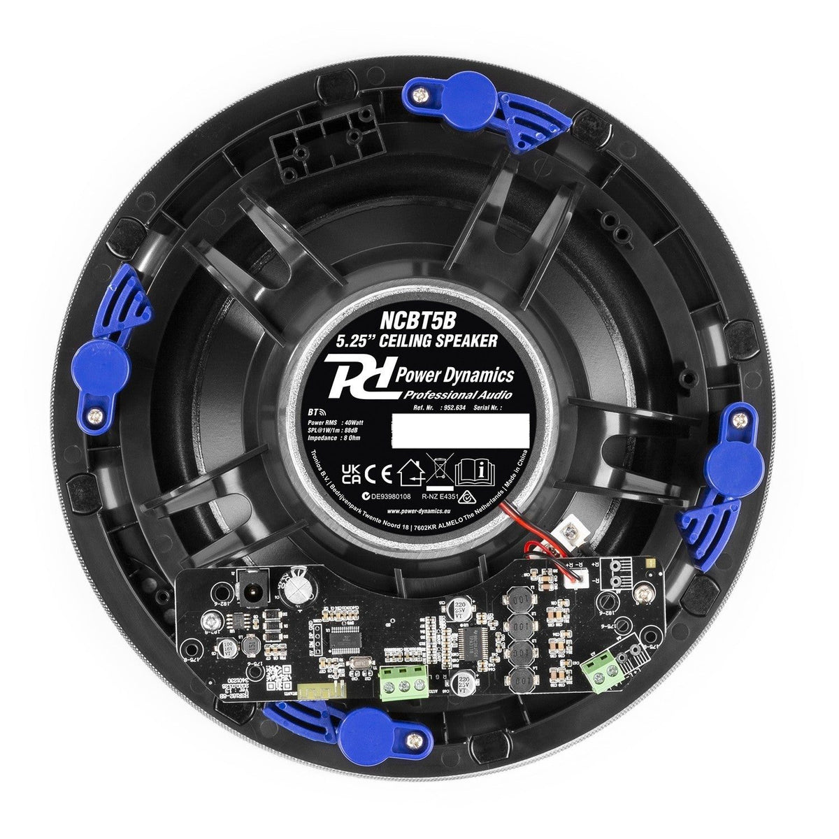Power Dynamics NCBT5B - Conjunto altavoces de techo de bajo perfil amplificados BT 5.25" Negro - Tempo Shop