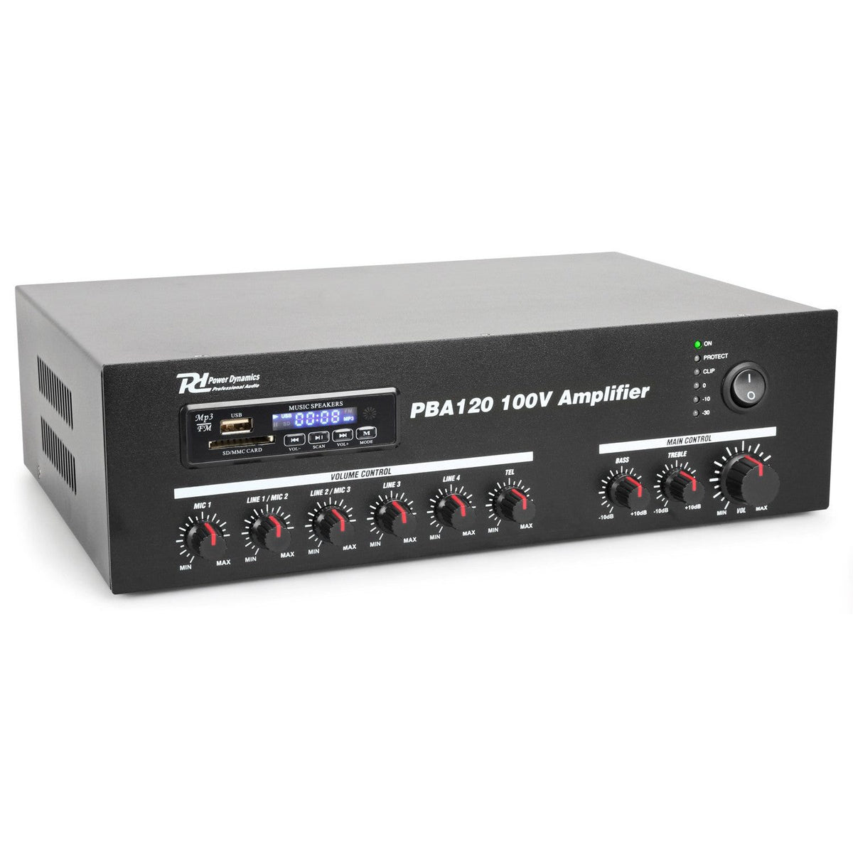 Power Dynamics PBA120 - Amplificador linea 100V 120W - Tempo Shop
