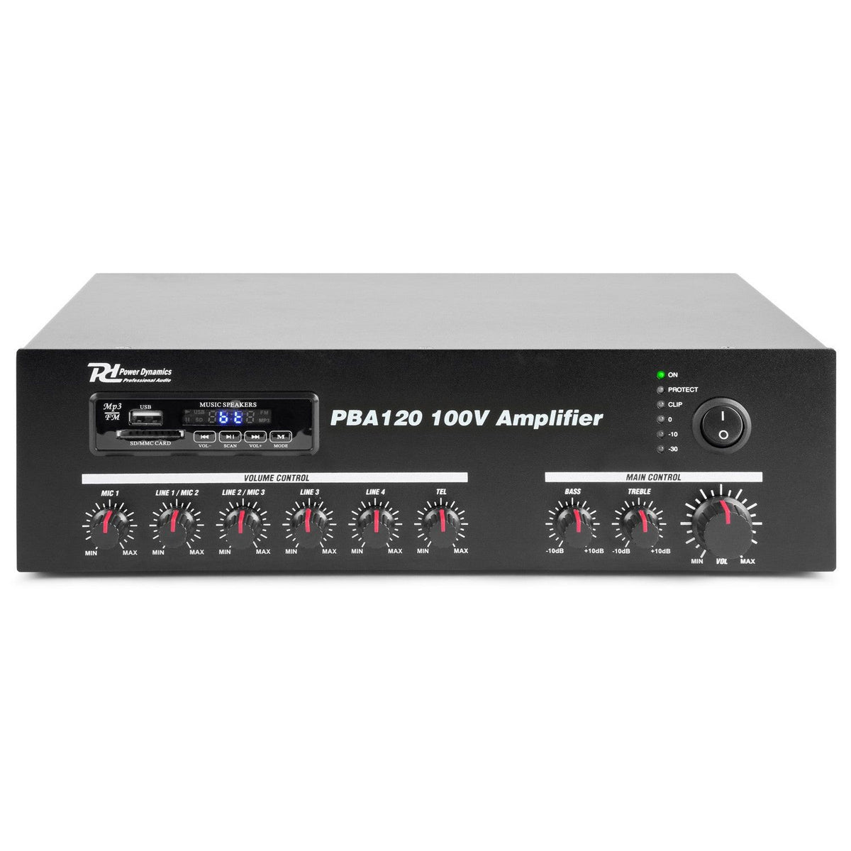 Power Dynamics PBA120 - Amplificador linea 100V 120W - Tempo Shop