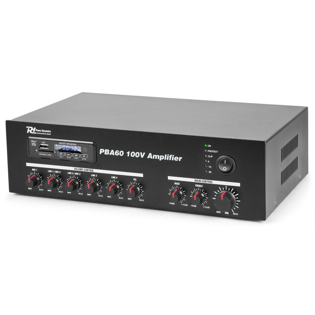 Power Dynamics PBA60 - Amplificador línea 100V 60W - Tempo Shop