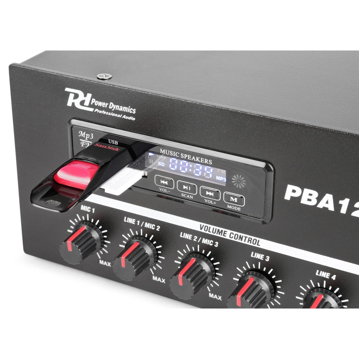 Power Dynamics PBA60 - Amplificador línea 100V 60W - Tempo Shop