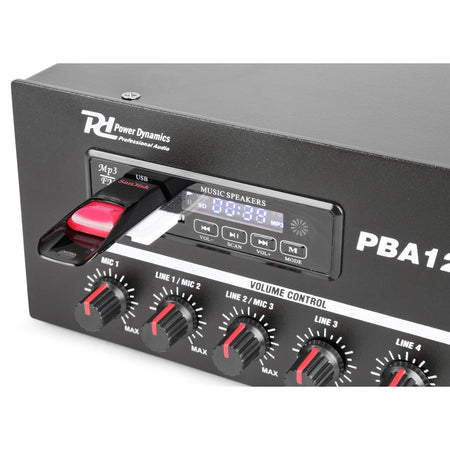 Power Dynamics PBA60 - Amplificador línea 100V 60W - Tempo Shop