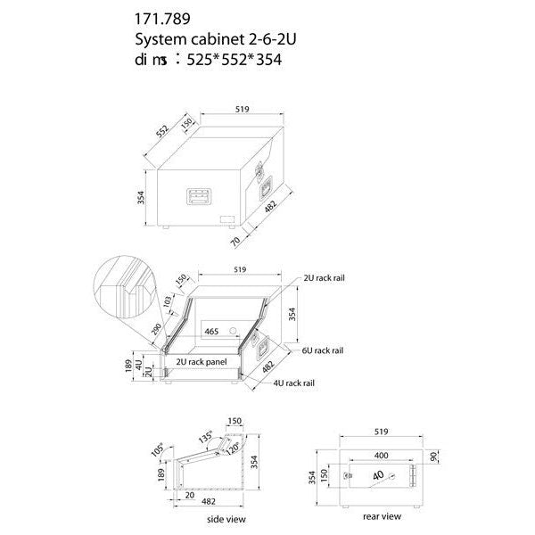 Power Dynamics PD - F - Rack transporte DJ 2U - 6U - 2U 19" - Tempo Shop