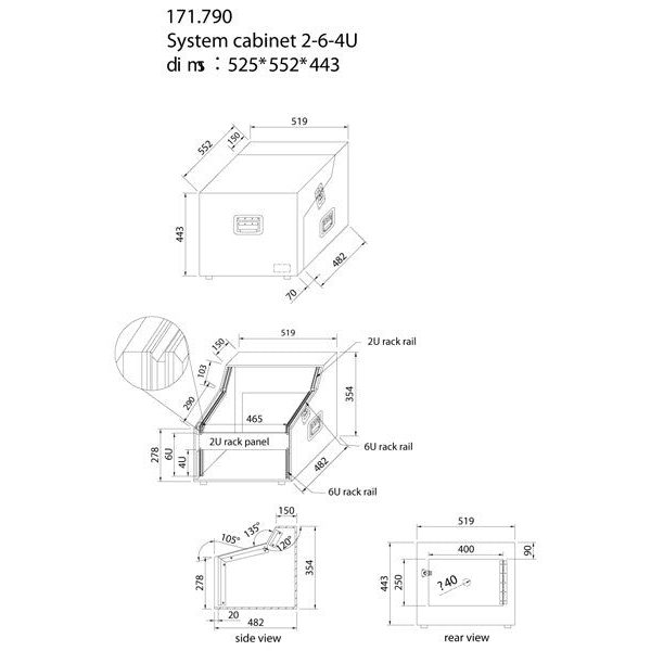 Power Dynamics PD - F - Rack transporte DJ 4U - 6U - 2U 19" - Tempo Shop