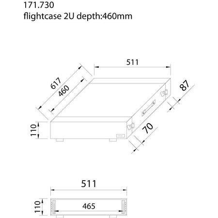 Power Dynamics PD - F2U - Maleta de transporte para equipos 19' - 2U - Tempo Shop