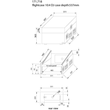 Power Dynamics PD - F4U10 - 19" Caja rack 10U para mezclador - Tempo Shop