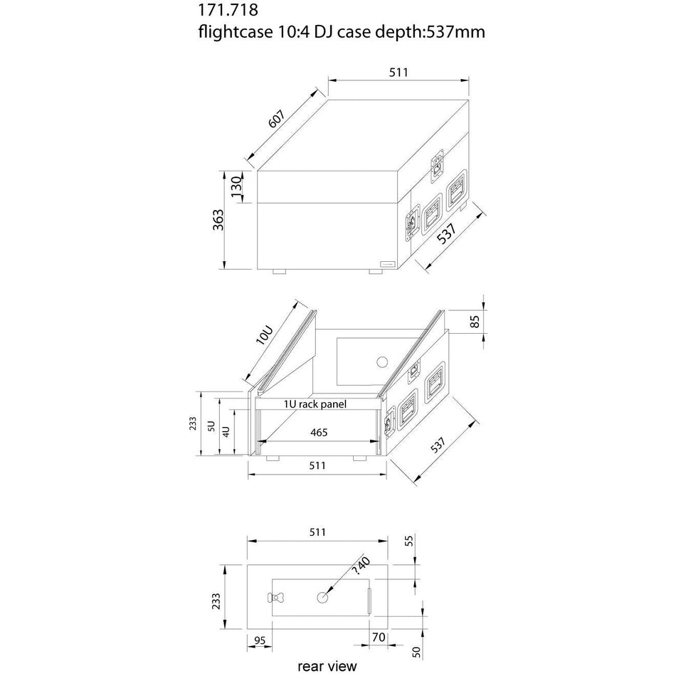 Power Dynamics PD - F4U10 - 19" Caja rack 10U para mezclador - Tempo Shop
