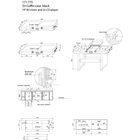 Power Dynamics PD - FC3 - Flightcase 19" para mesa de mezclas y CDs. - Tempo Shop