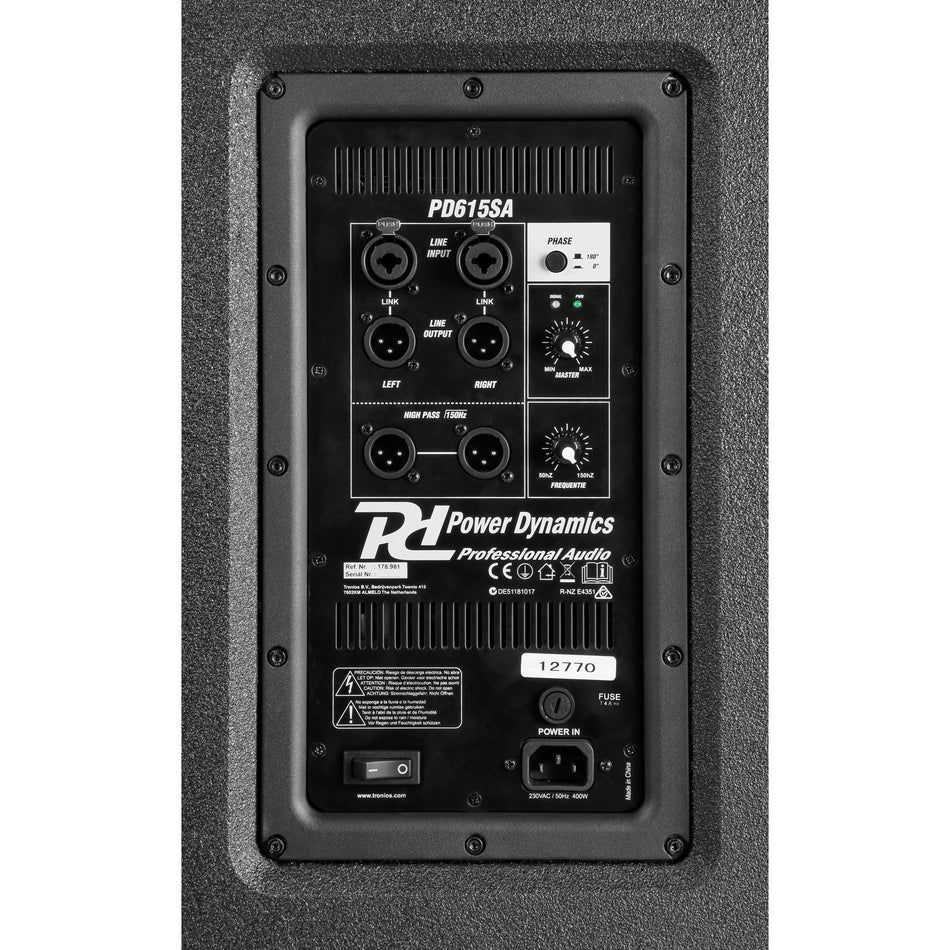 Power Dynamics PD615SA - Subwoofer Activo 15" - Tempo Shop