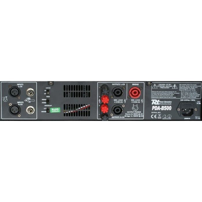 Power Dynamics PDA - B500 - Amplificador Profesional - Tempo Shop