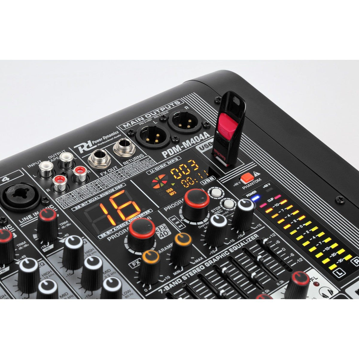 Power Dynamics PDM - M404A - Mezclador directo amplificado 4 canales - Tempo Shop