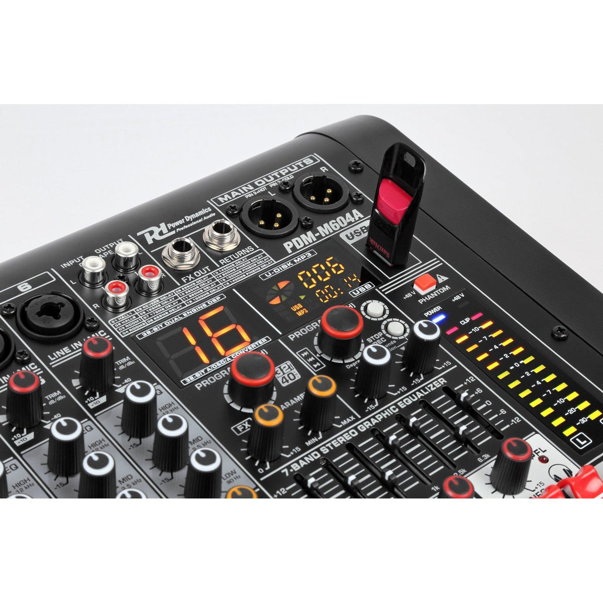 Power Dynamics PDM - M604A - Mezclador directo amplificado 6 canales - Tempo Shop