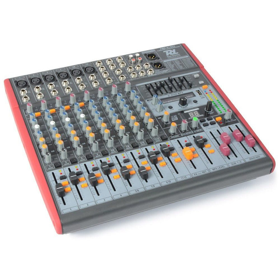 Power Dynamics PDM - S1203 - Mezclador Escenario 12 canales DSP/MP3 - USB Entrada/Salida - Tempo Shop