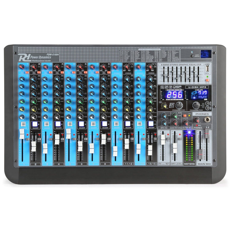 Power Dynamics PDM - S1604 - Mezclador analógico 16 canales Profesional - Tempo Shop