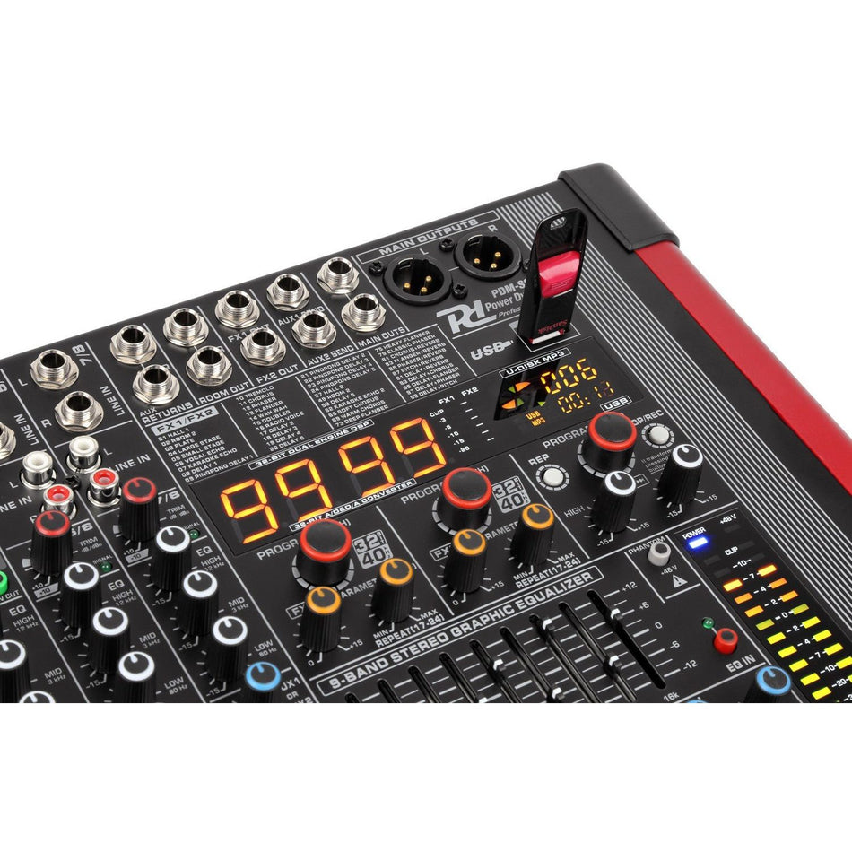 Power Dynamics PDM - S804A - Mezclador amplificado de escenario 8 canales - Tempo Shop