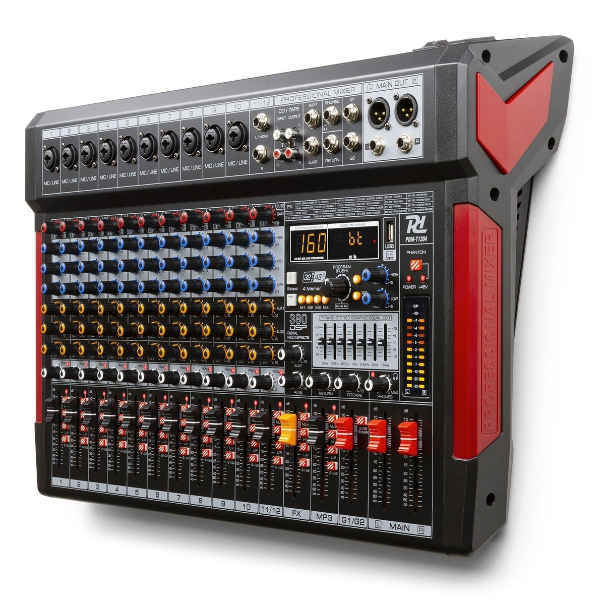 Power Dynamics PDM - T1204 - Mezclador de directo 12 canales DSP/MP3 - Tempo Shop
