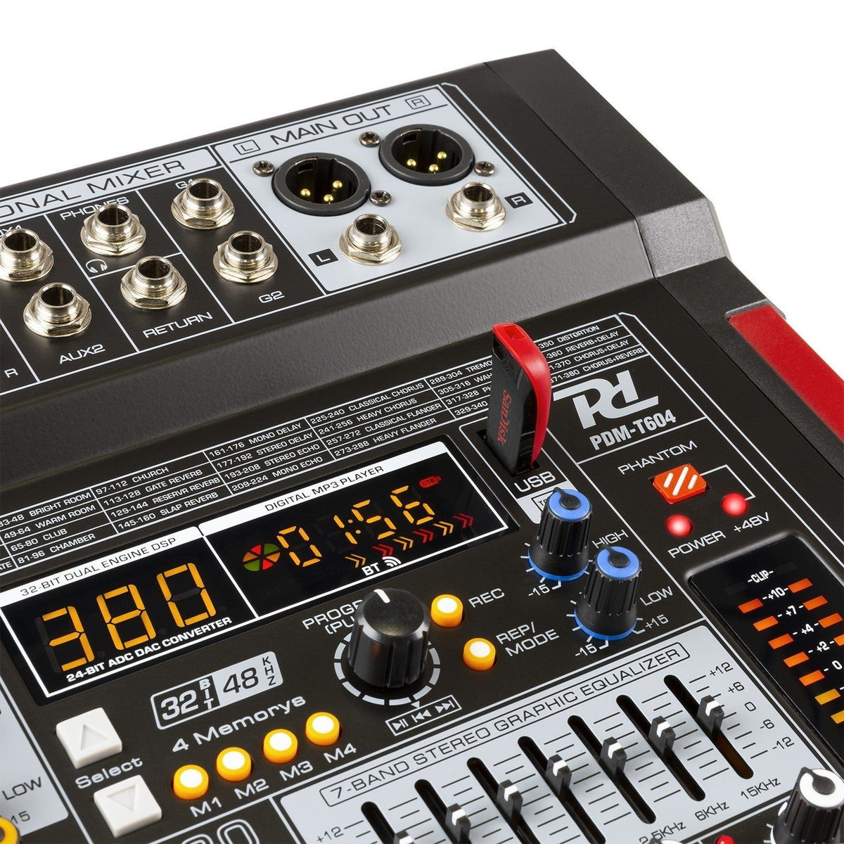 Power Dynamics PDM - T604 - Mezclador de directo 6 canales DSP/MP3 - Tempo Shop
