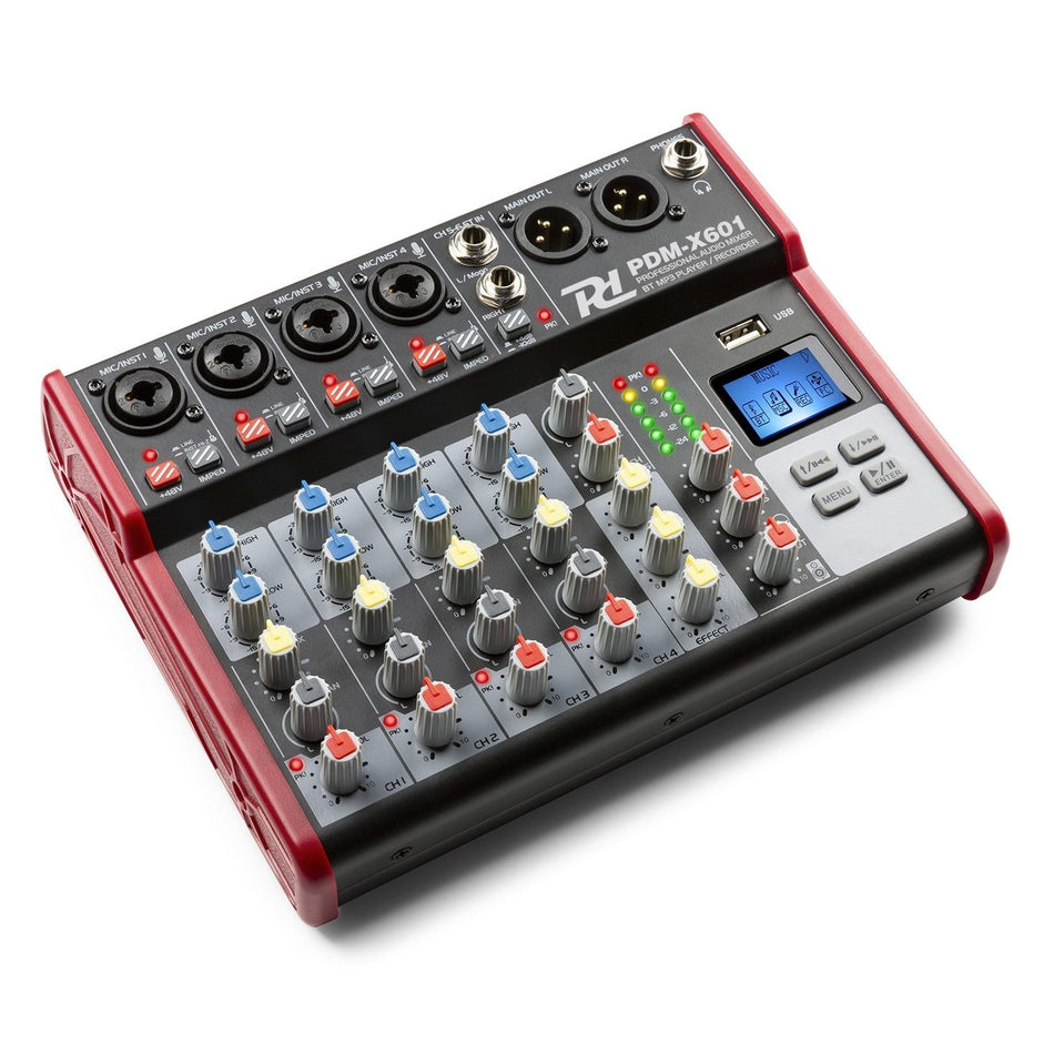 Power Dynamics PDM-X601 - Mezclador Musical de Estudio 6 Canales con USB y Bluetooth - Tempo Shop