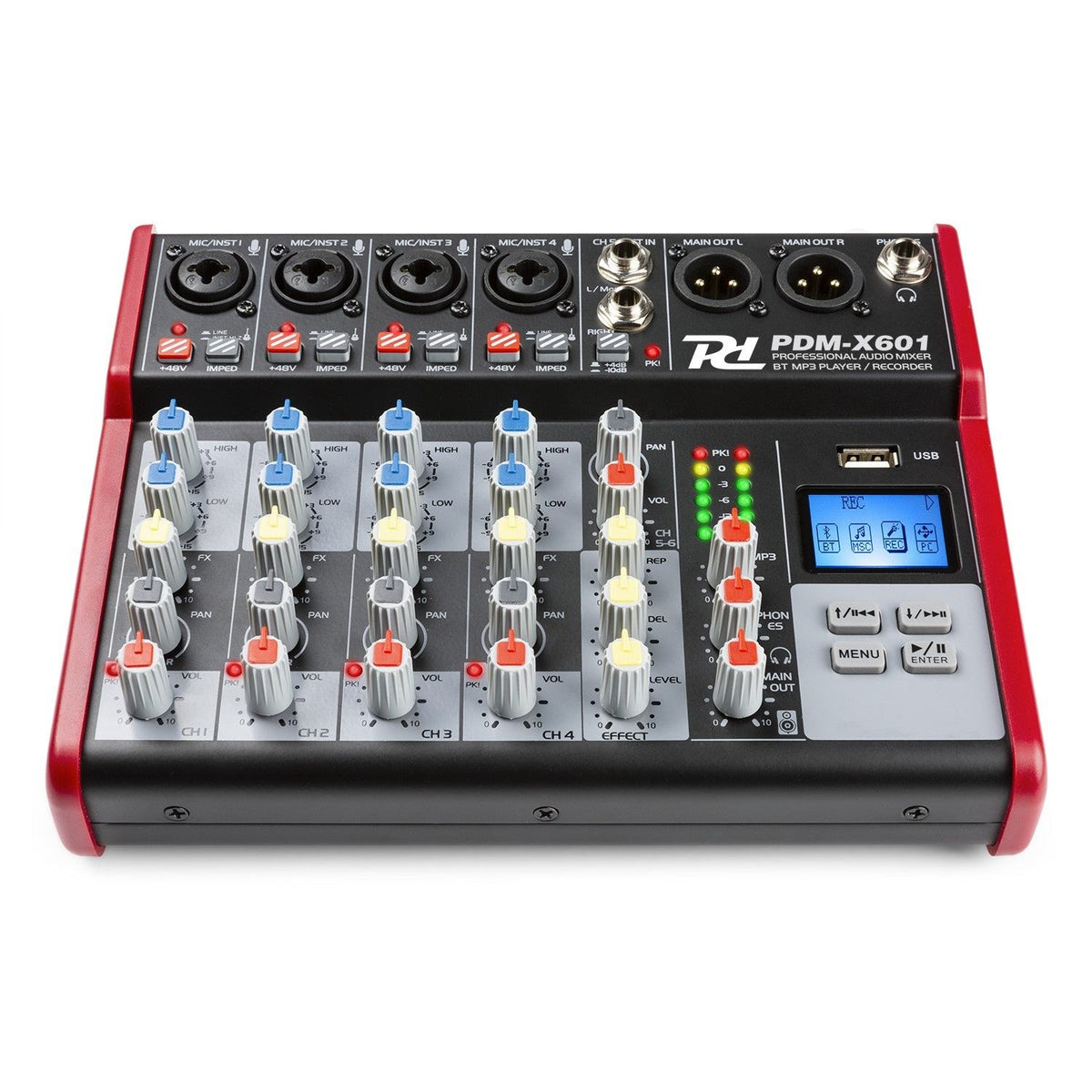 Power Dynamics PDM-X601 - Mezclador Musical de Estudio 6 Canales con USB y Bluetooth - Tempo Shop
