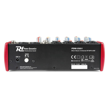 Power Dynamics PDM-X601 - Mezclador Musical de Estudio 6 Canales con USB y Bluetooth - Tempo Shop