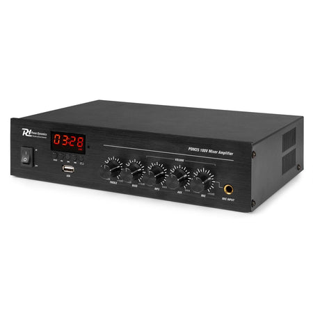 Power Dynamics PDM25 - Mezclador – Amplificador 100V con BT y reproductor media 25W - Tempo Shop